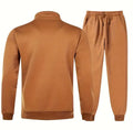 PREMIUM QUALITY SOLID MEN TRACKSUIT FOR MEN AND BOYS COPPER ZIPPER CREW NECK SHIRT WITH PREMIUM QUALITY TROUSER
