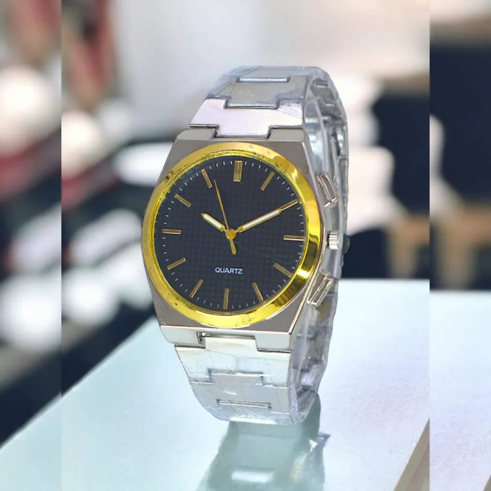 Classy | Watch For Men | Luxury Mens Watch Quartz Movement Colorful Stainless Steel Chain Watches Waterproof | Top Quality Stainless Steel Chain Heavy Built Business Fashion Casual Watch For Men (Perfect Gift For Men & Women)